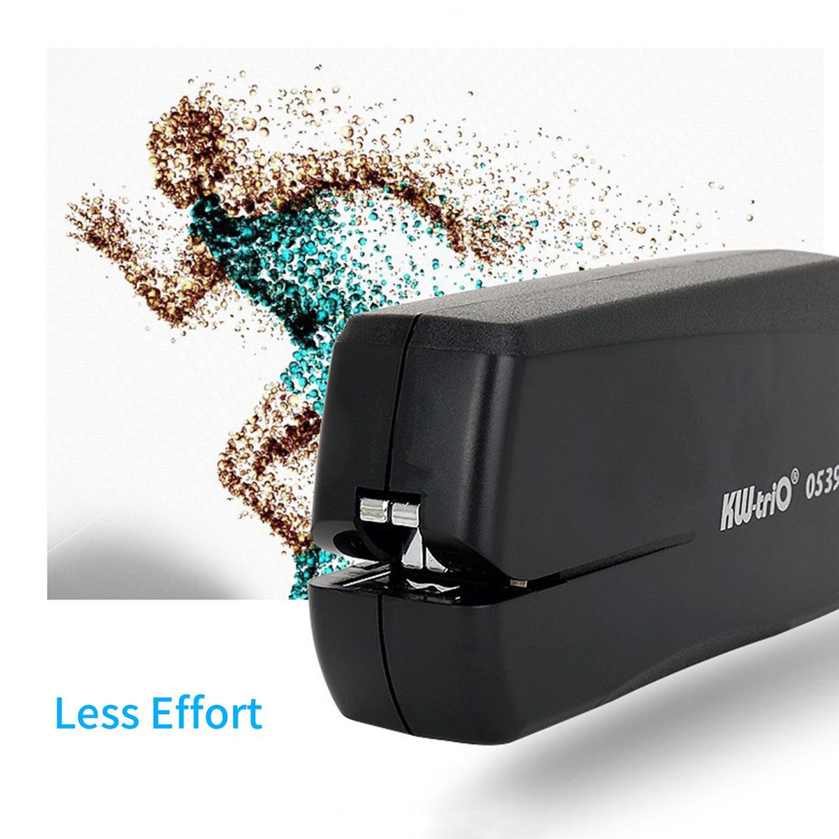 KW-triO Automatic Electric Stapler Automatic Desktop Stapler 15 Sheet Capacity Less Effort Support NO.10 Staples for Home Office School Supplies Battery Power Supply