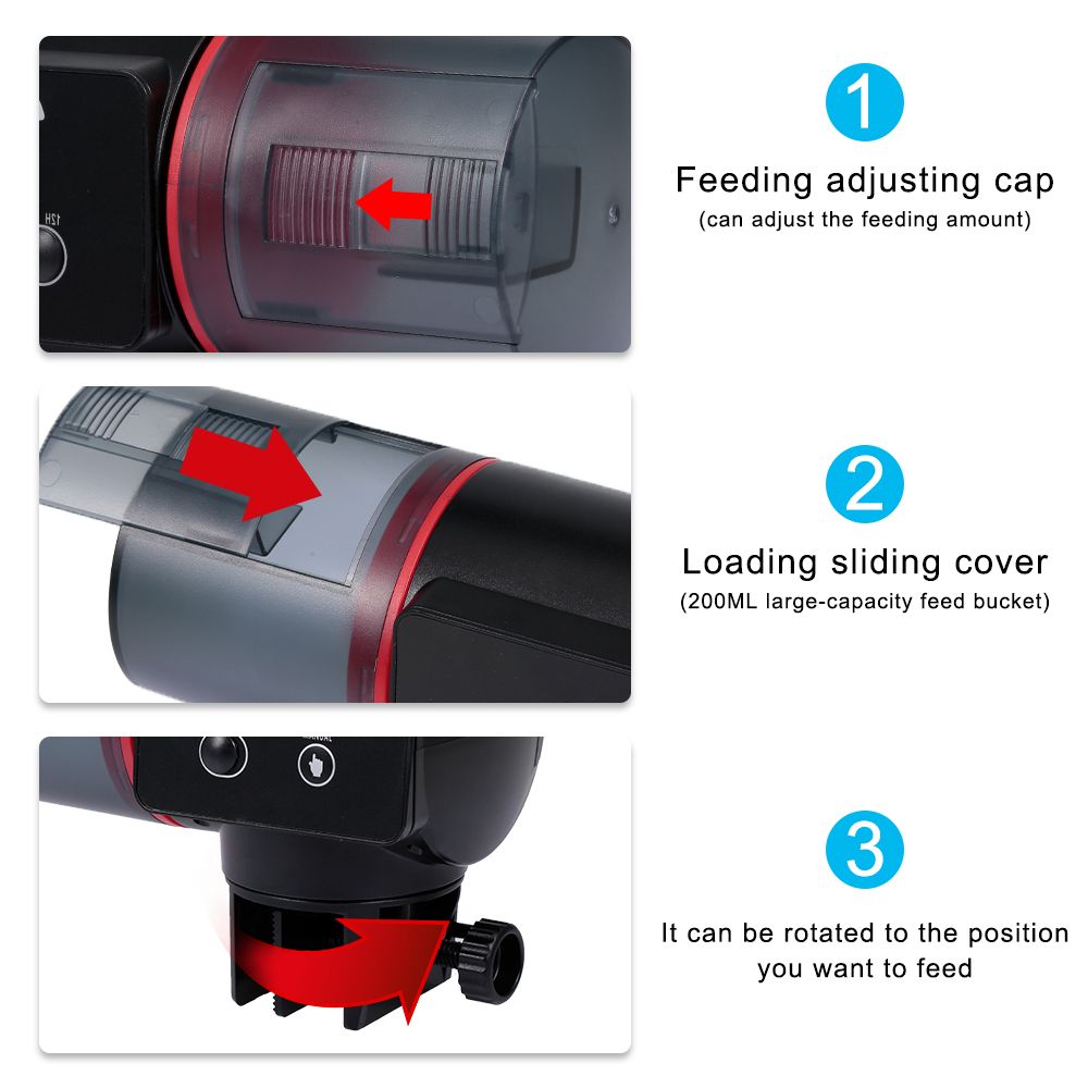 Fish Food Dispenser Automatic Fish Feeder Aquarium Automatic