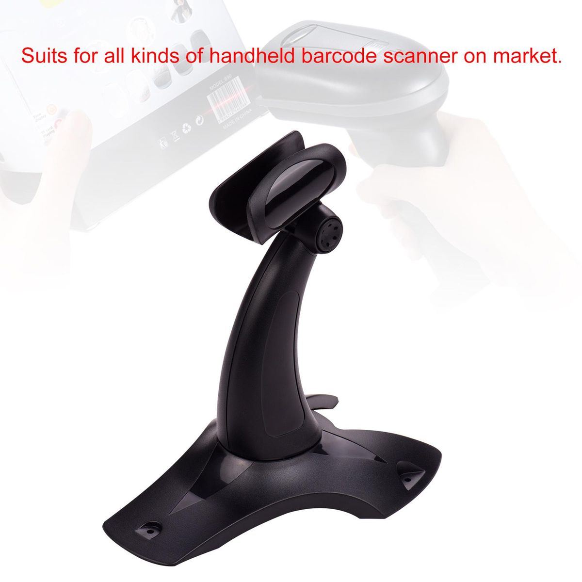 Bracket Stand Holder with Large Base Ultra-Stable Detachable Compatible for All Kinds Handheld Barcode Scanner Reader
