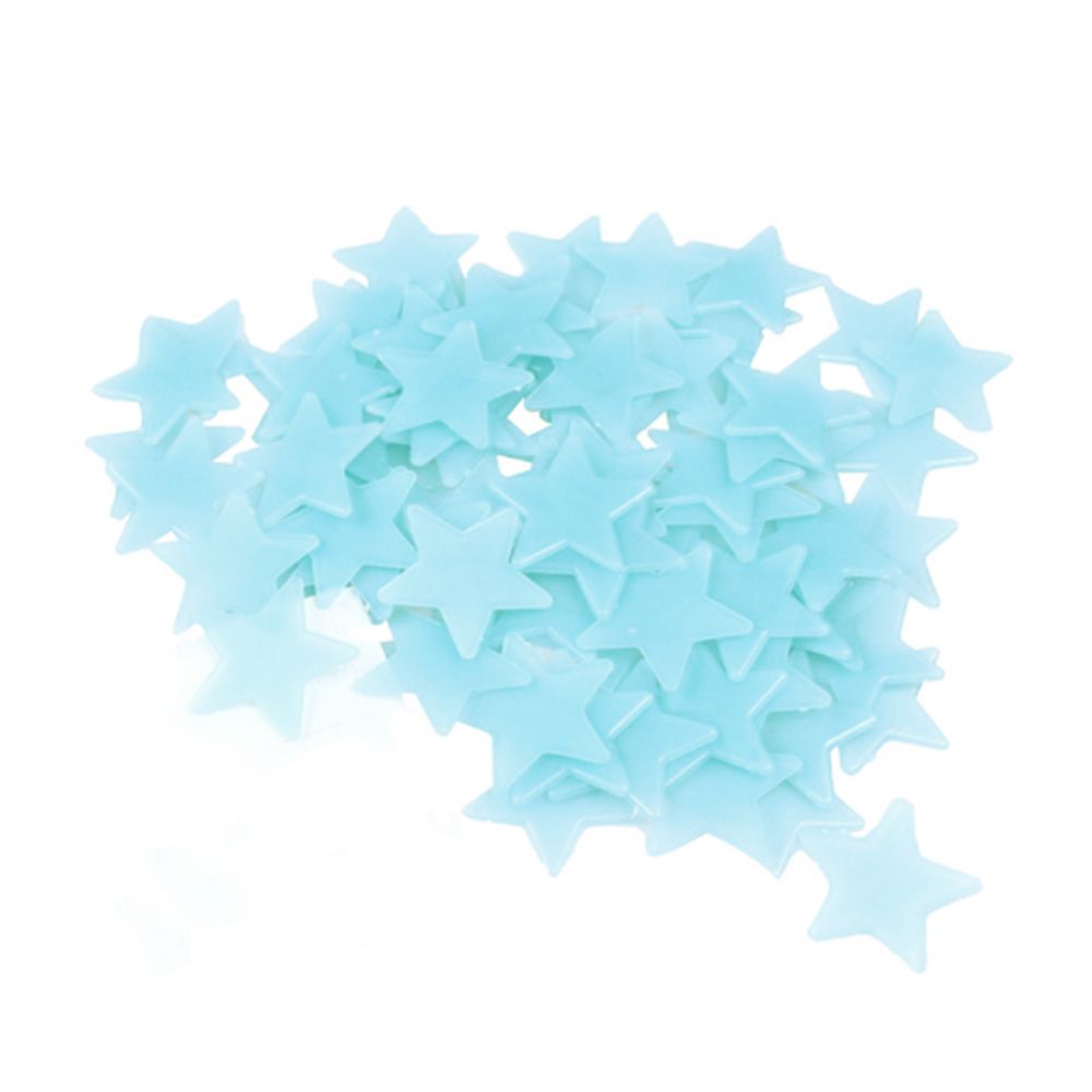 Glow In The Dark 3D Stars Wall Stickers 100Pcs Luminous Fluorescent Plastic Wall Sticker For Kids Baby Room Bedroom Ceiling Home Decor