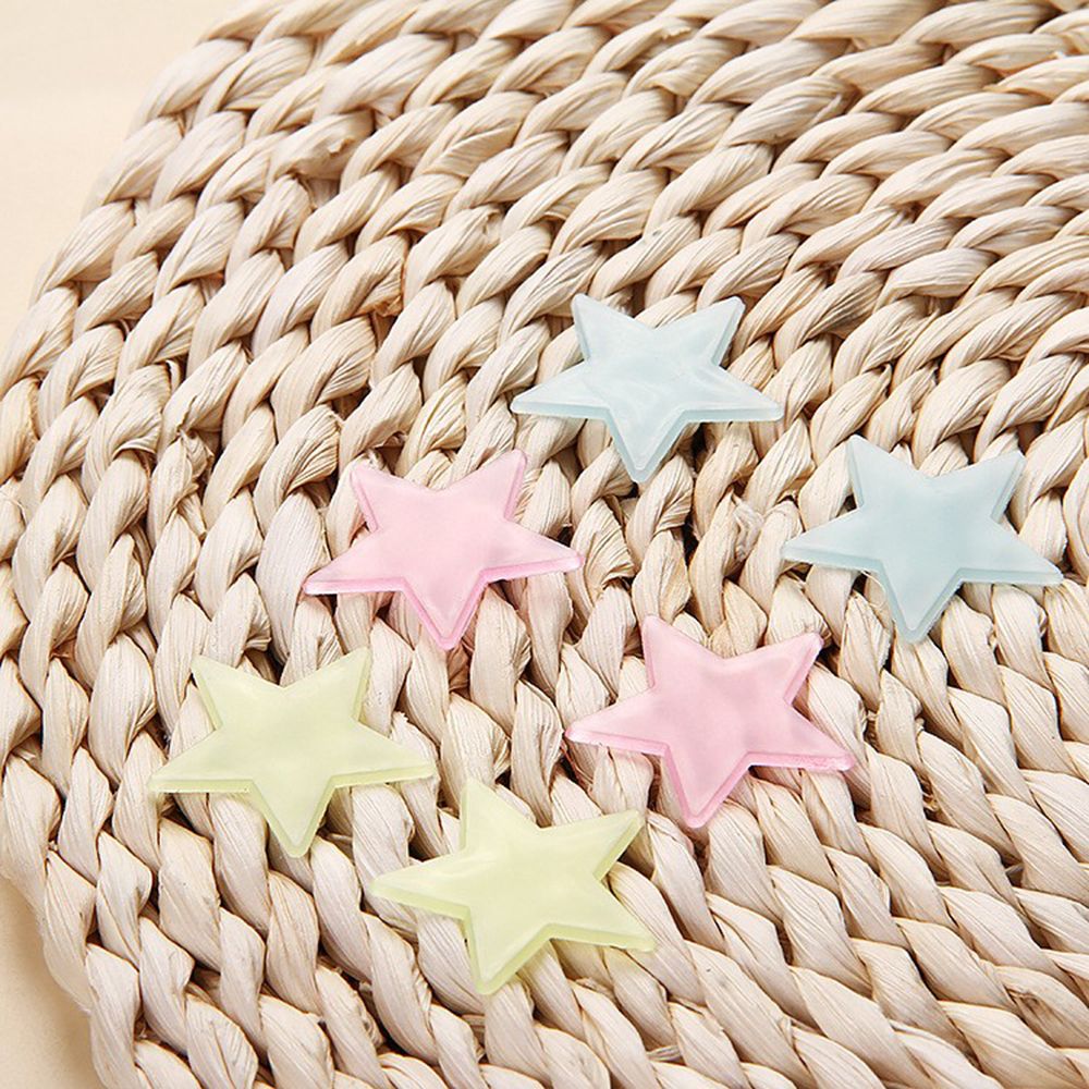 Glow In The Dark 3D Stars Wall Stickers 100Pcs Luminous Fluorescent Plastic Wall Sticker For Kids Baby Room Bedroom Ceiling Home Decor