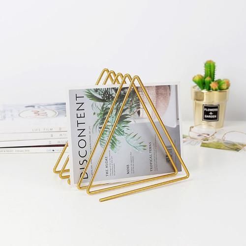 Nordic Triangle Shape Simple Book Support Stand Desktop Storage Rack Shelf Home Decor Magazine Holder