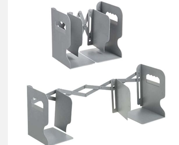 2 IN 1 Adjustable Book Holder Bookends With Pen Holder Students Desk Magazine File Holder Organizer Office Stand Rack Save Space