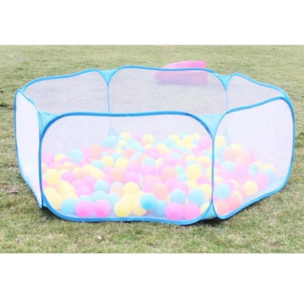 1pc Playpen Ball Pool Net Foldable Ball Pool Tent Ocean Balls Fence Ball Pit Playpen (Blue)