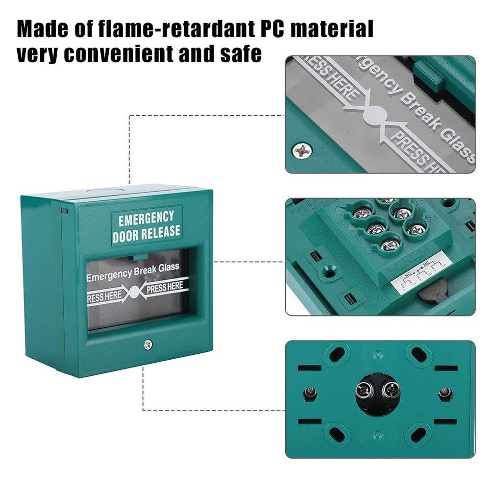 Emergency Door Release Glass Break Alarm Button Fire Alarm