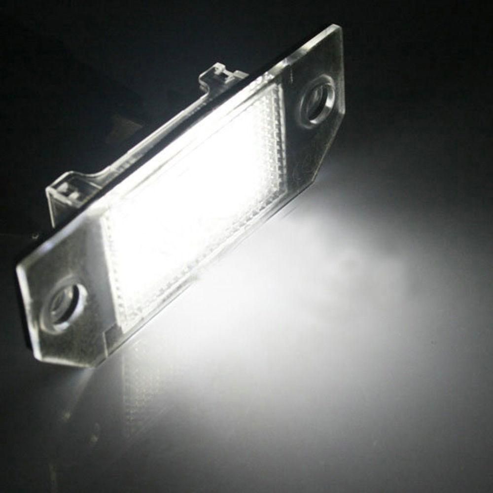 2 Pcs LED License Plate Lamp 12V White Light  Replacement for Ford Focus C-MAX MK2