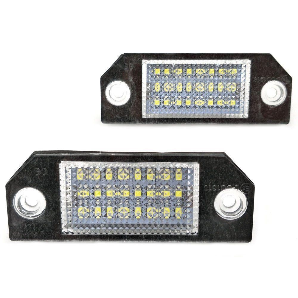 2 Pcs LED License Plate Lamp 12V White Light  Replacement for Ford Focus C-MAX MK2