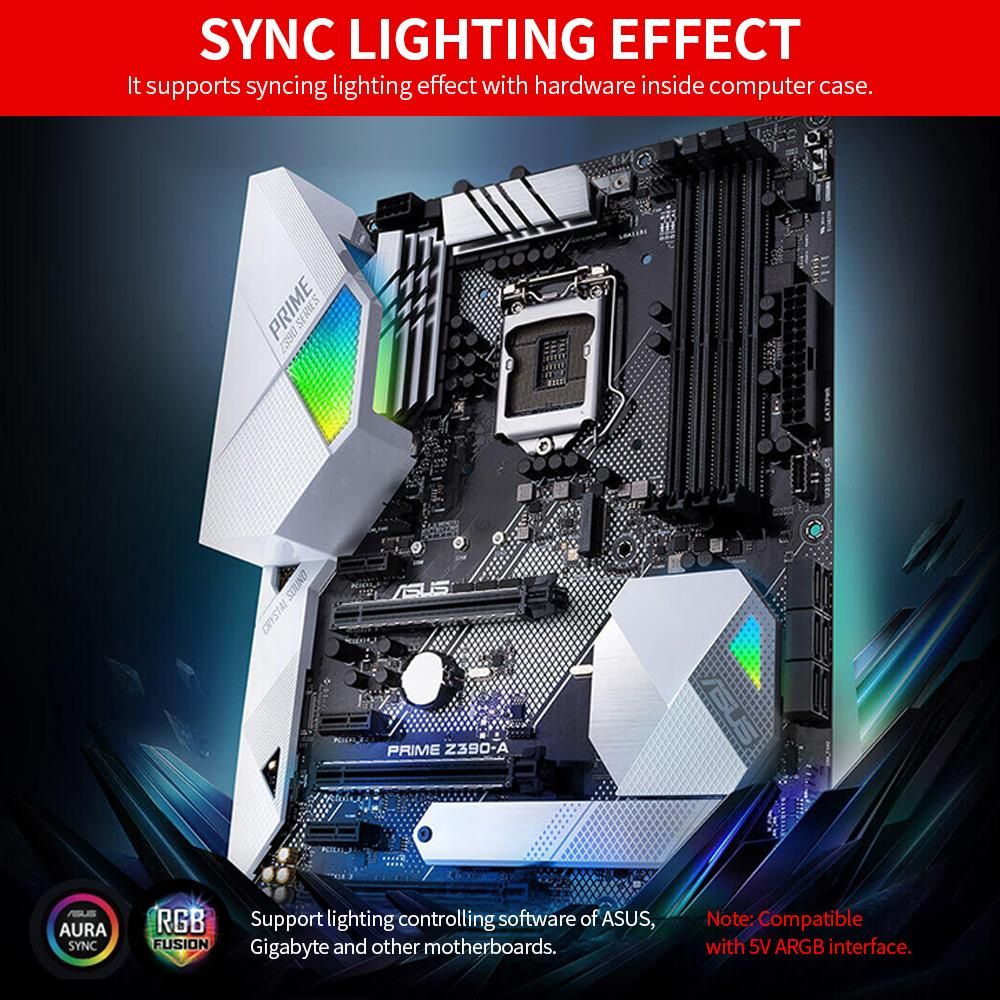 Thermaltake RGB CPU Air Cooler 4 Direct Contact Heatpipes PWM Fan Vacuum Plating Blades Sync Lighting Effect Push Configuration
