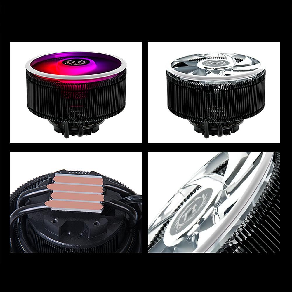 Thermaltake RGB CPU Air Cooler 4 Direct Contact Heatpipes PWM Fan Vacuum Plating Blades Sync Lighting Effect Push Configuration