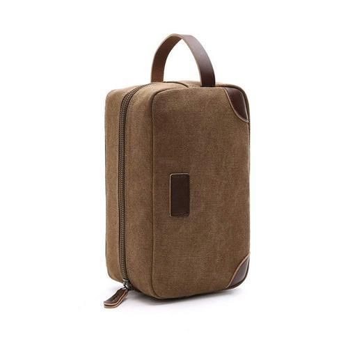 Men's Travel Toiletry Organizer Bag Canvas Shaving Dopp Kit Make Up Cosmetic Bag