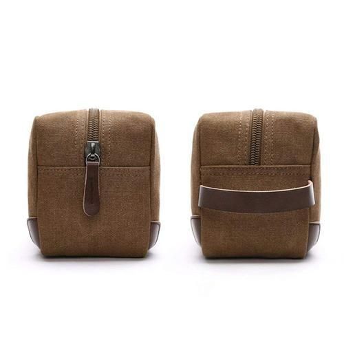 Men's Travel Toiletry Organizer Bag Canvas Shaving Dopp Kit Make Up Cosmetic Bag