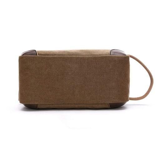 Men's Travel Toiletry Organizer Bag Canvas Shaving Dopp Kit Make Up Cosmetic Bag