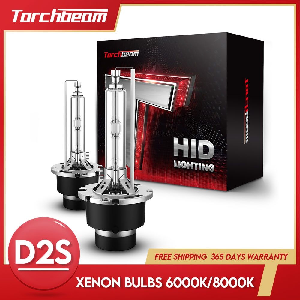 Torchbeam D2S Xenon Light 2pcs HID Xenon Headlight Bulb 35W 2800LM Xenon D2S Car Lamps 85V 5600LM Headlamps D2S Kit White D2S