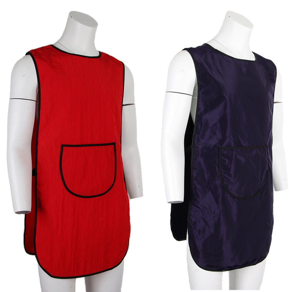 Salon Hairdressing Hair  Apron Front-Back Cape Barber Red