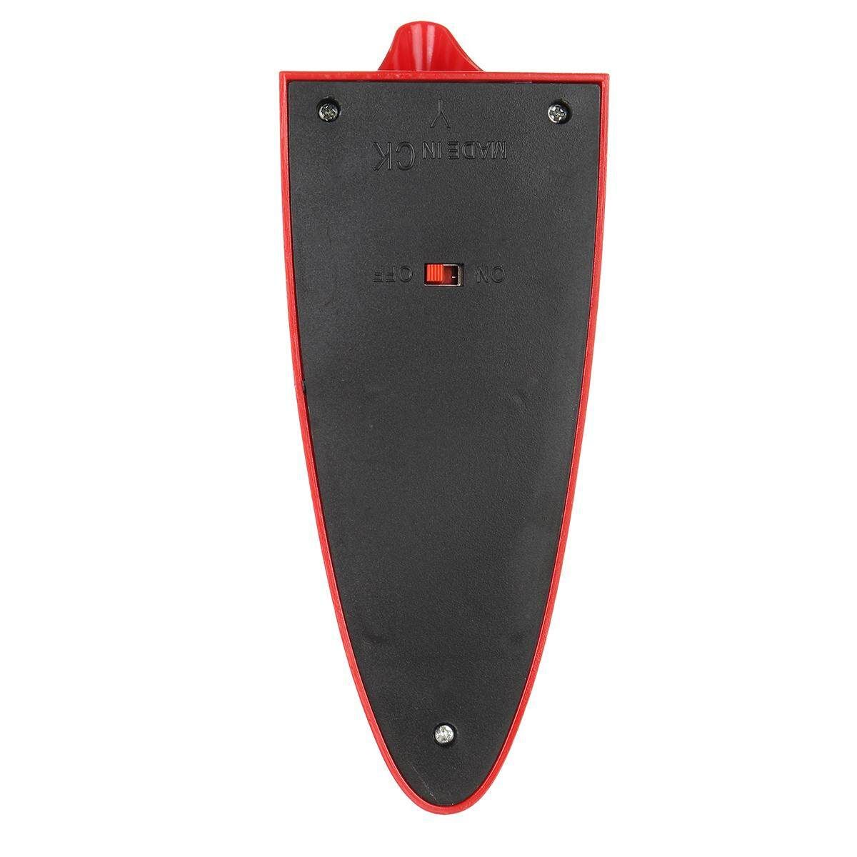 (RED-Solar Powered) 12led Wireless Automatical LED Car Shark Fin Roof Lamp Flashing Warning Strobe Light-11 Modes W/ Light Control & Micro-vibration Sensing System