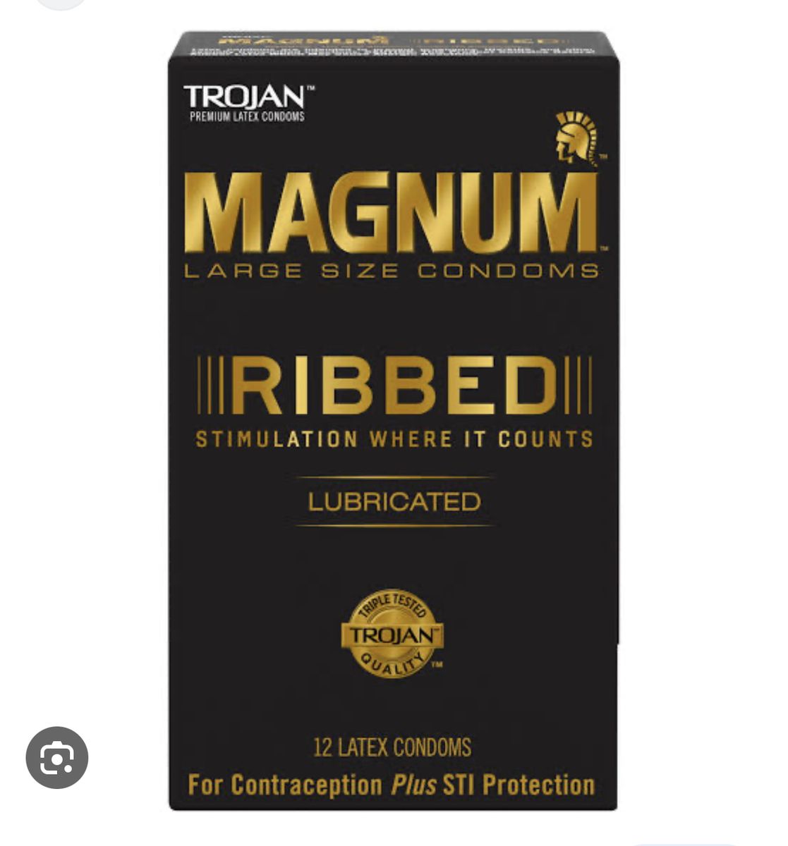 Magnum Ribbed Lubricated Condoms- 12COUNT