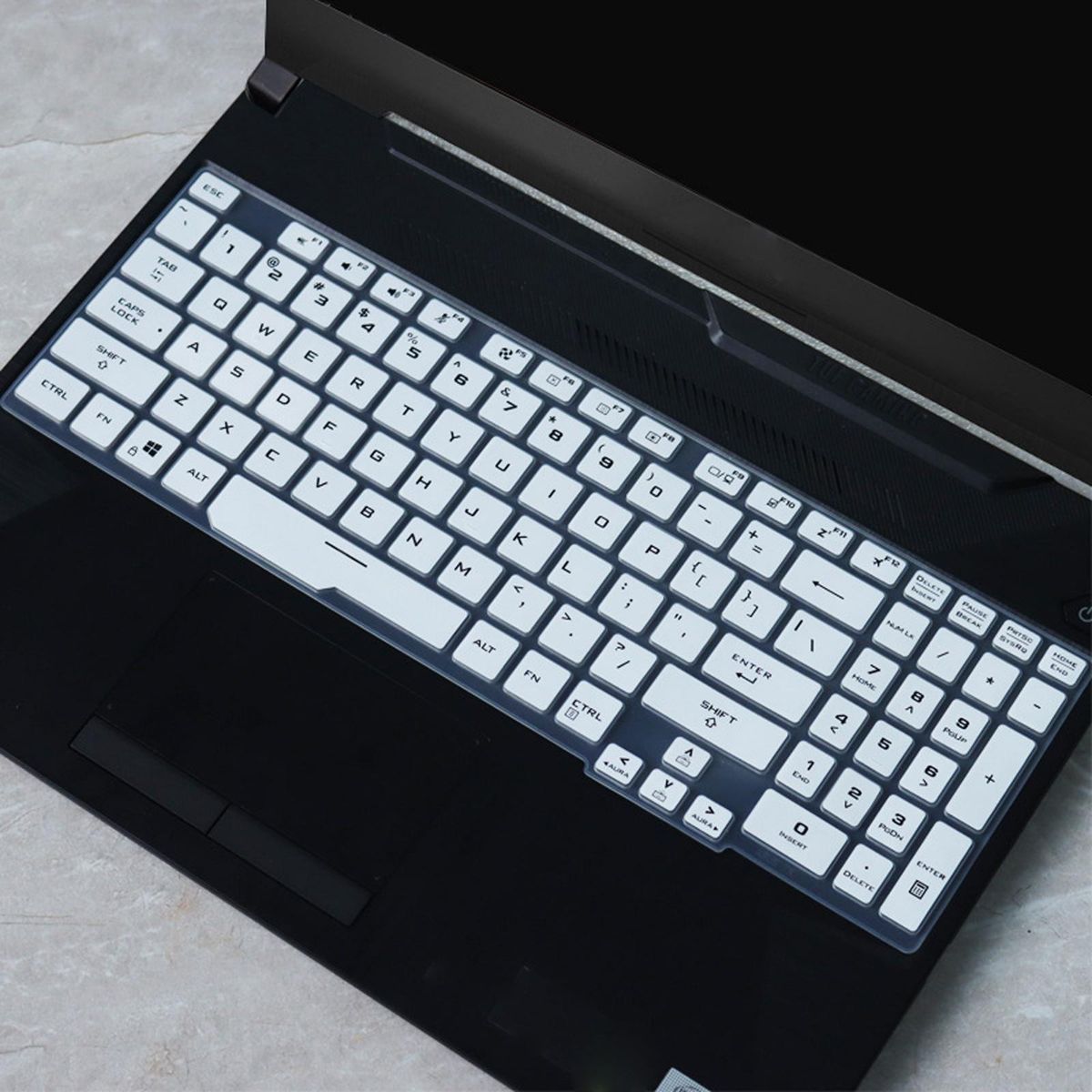 Keyboard Cover Silicone Universal Thin For ASUS TUF Gaming A15 White