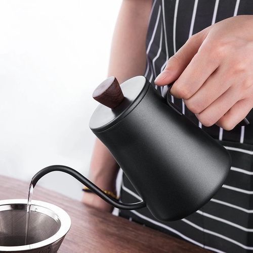 400ml Stainless Steel Hand Flush Coffee Pot