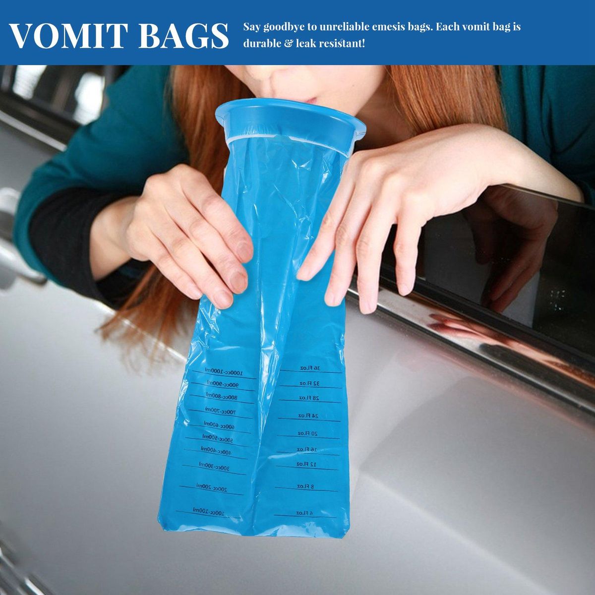 20Pcs Disposable Vomit Bags , Emesis Bags, Aircraft & Car