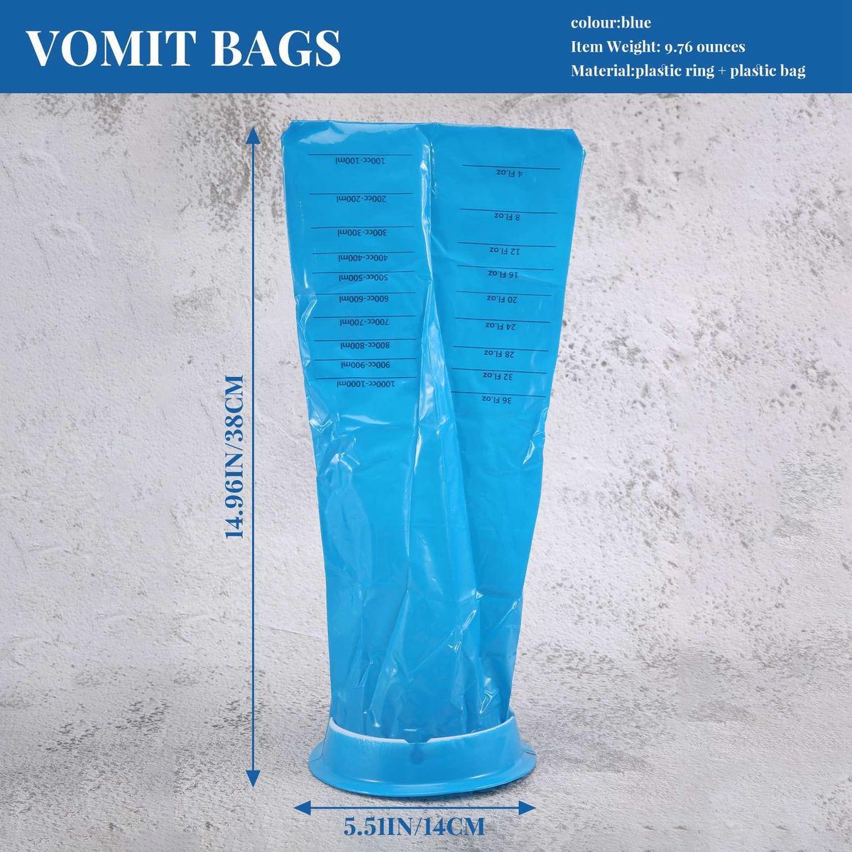 20Pcs Disposable Vomit Bags , Emesis Bags, Aircraft & Car