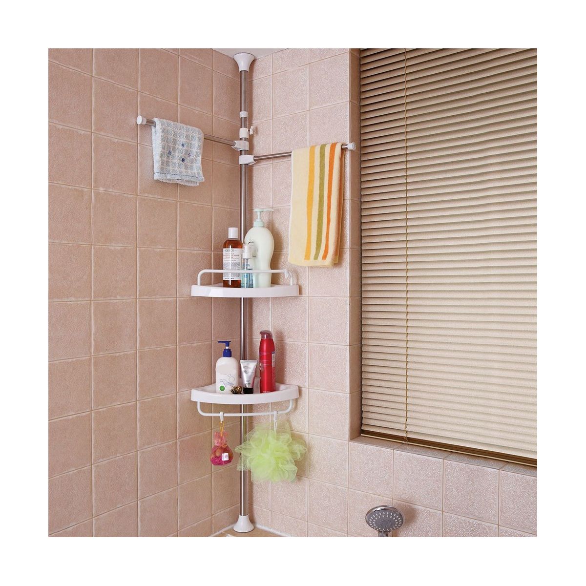4 Tier Shower Organizer Shelf Corner Bathroom Organizer