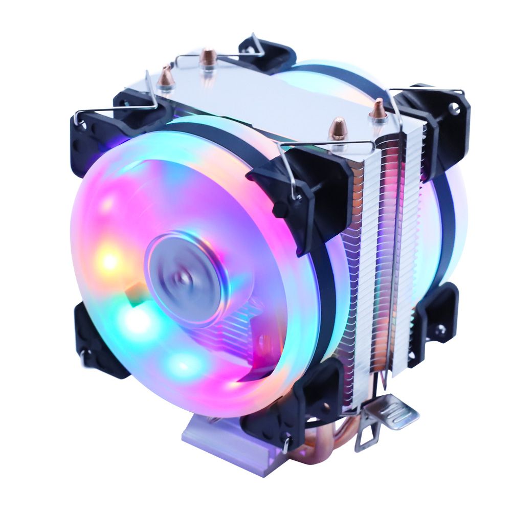 Efficient Cooling CPU Cooler Fan 3pin For Intel LGA 1150 1151 1155 1156 775 1200 AMD AM3 AM4 Quiet Ventilador Silent Radiator Blue Lamp