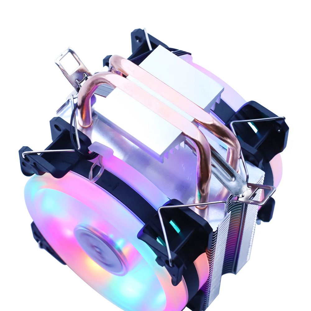 Efficient Cooling CPU Cooler Fan 3pin For Intel LGA 1150 1151 1155 1156 775 1200 AMD AM3 AM4 Quiet Ventilador Silent Radiator Blue Lamp