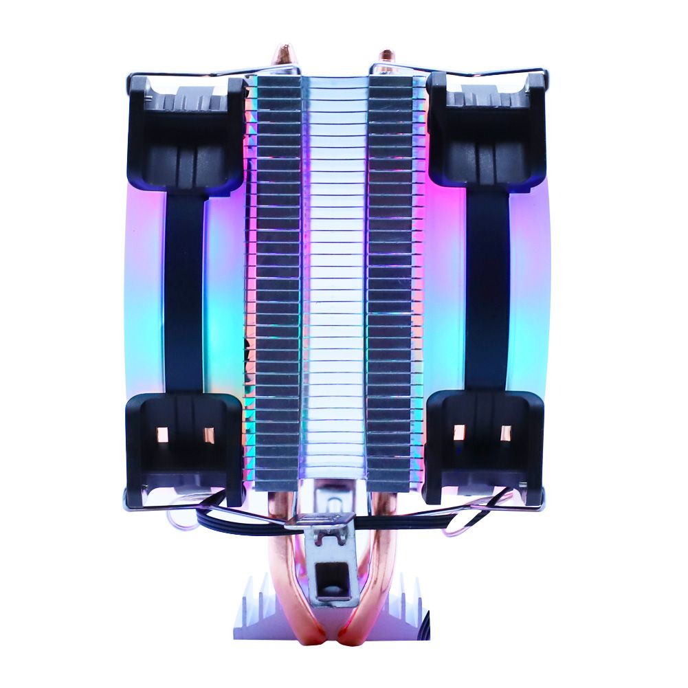 Efficient Cooling CPU Cooler Fan 3pin For Intel LGA 1150 1151 1155 1156 775 1200 AMD AM3 AM4 Quiet Ventilador Silent Radiator Blue Lamp