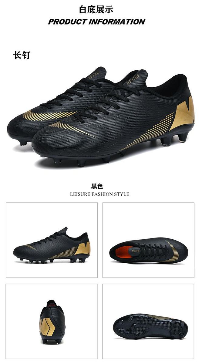 Football Boots Adult/Kids Training Football Boots Black