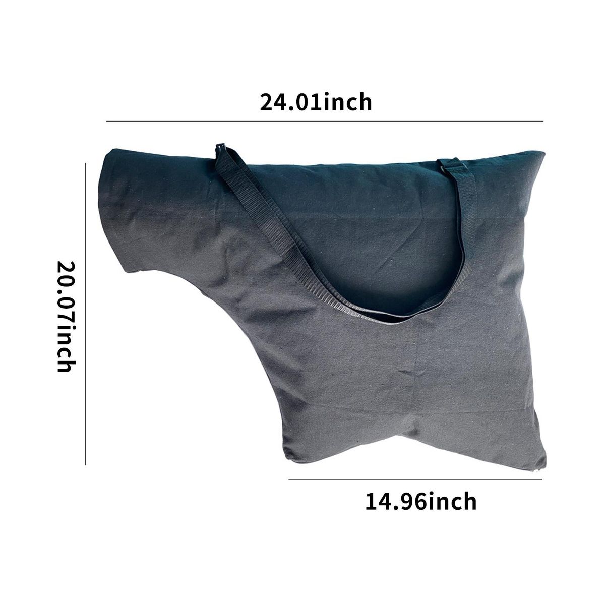 Blower Leaf Bag with Shoulder Strap Zippered Leaf Blower Replacement Bag Storage Bag Bottom Dump Bag for Lawn Yard Road Dust Leaves Collection with 5PCS Ties