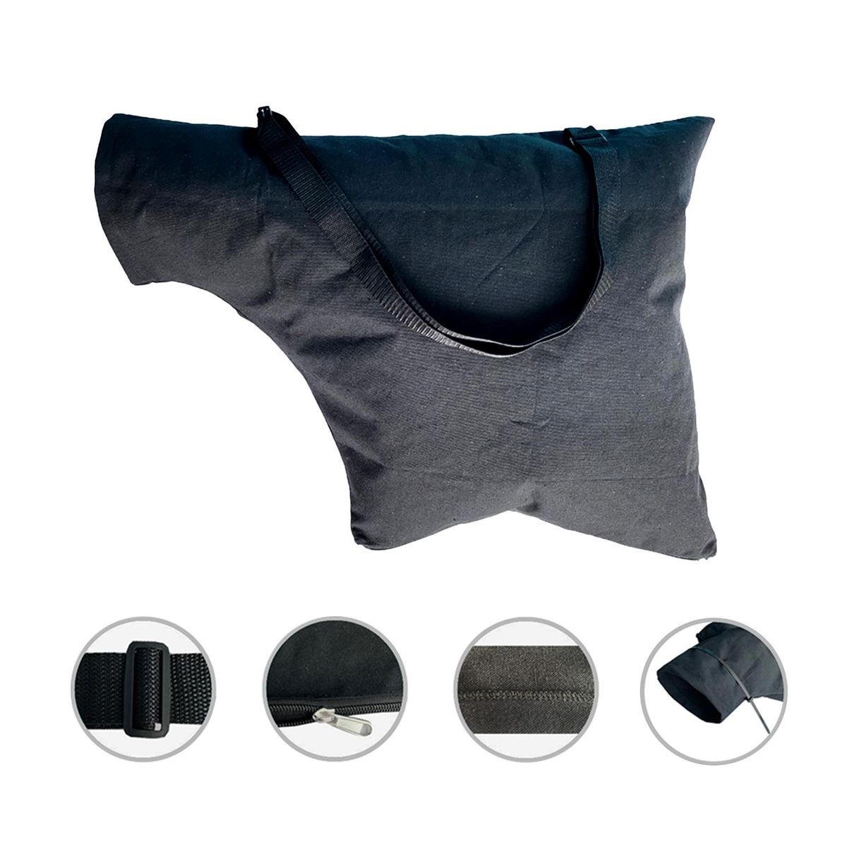 Blower Leaf Bag with Shoulder Strap Zippered Leaf Blower Replacement Bag Storage Bag Bottom Dump Bag for Lawn Yard Road Dust Leaves Collection with 5PCS Ties