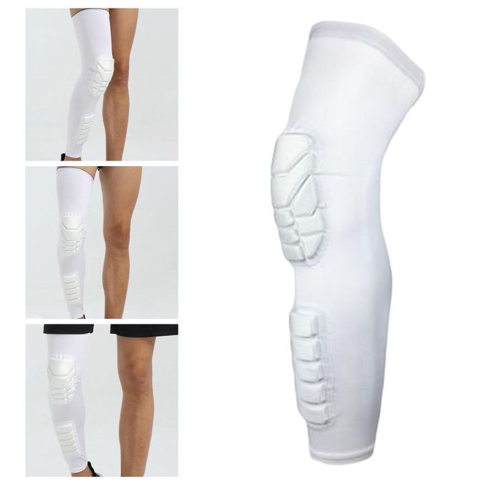Protective Knee Calf Pads Knee Brace Support For Cycling White XL