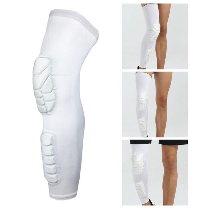 Protective Knee Calf Pads Knee Brace Support For Cycling White XL