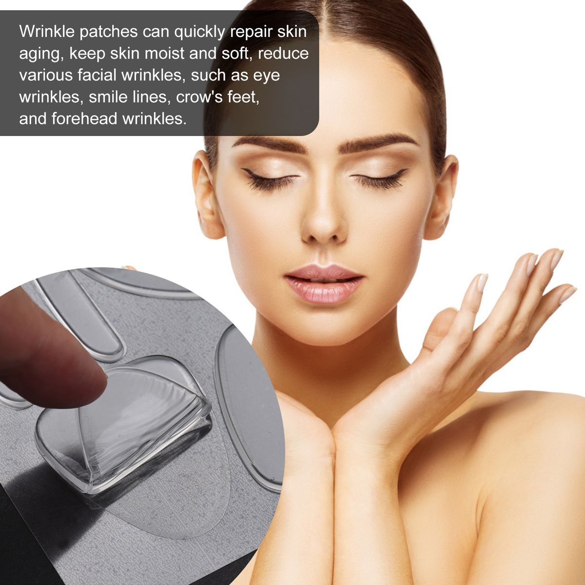 16PCS Face Wrinkle Patches Reusable Forehead Wrinkle