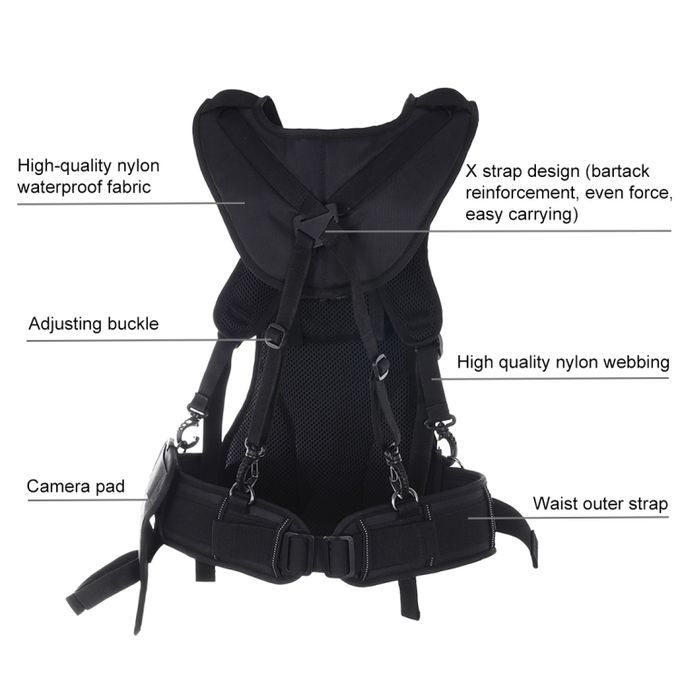 Multi-functional Bundle Double Shoulders Padded Strap Waist Belt Holder Holster For DSLR Cameras