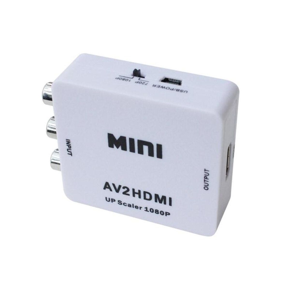 RCA AV To HDMI Converter Adapter Composite AV2HDMI Converter 1080P HDTV/DVD White