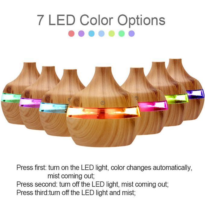 300ML USB Air Humidifier Electric Aroma Diffuser Mist Wood Oil Aromatherapy For Car Home Office
