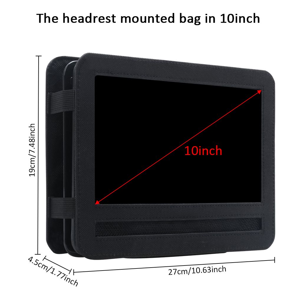 Portable Car DVD Player Ipad Holder Table Clip At Seat Back Auto Headrest Storage Case Box Vehicle Interior Decorations 10inch