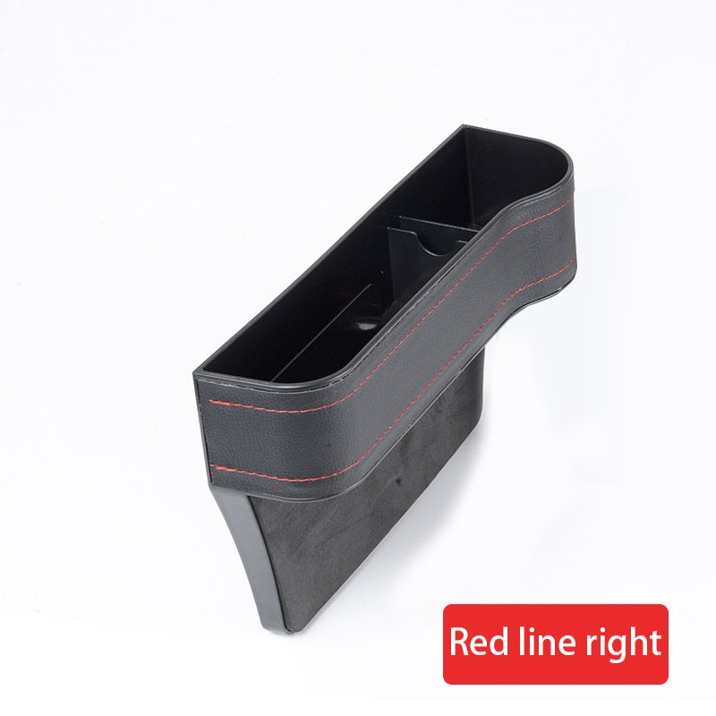 Leather Car Cup Holder Seat Organizer Holder Multifunctional Auto Seat Gap Storage Box Interior Supplies Leather Black Right