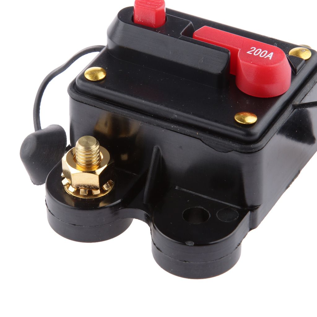 Waterproof 200Amp Manual Push Reset Circuit Breaker 12v/24v Car Auto