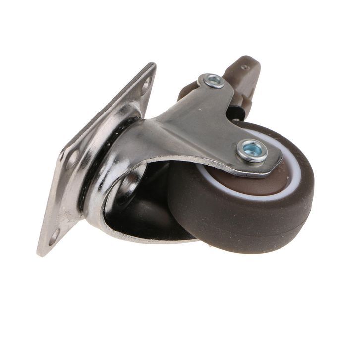 8xHeavy Duty 125 Rubber Base Swivel Castor Wheels Trolley Furniture