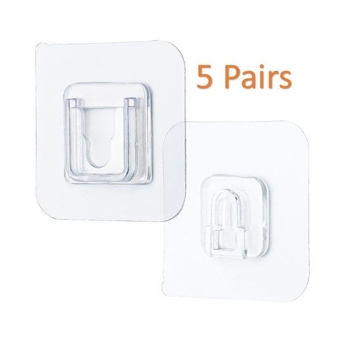 5-pairs Double-Sided Strong Self-adhesive Hooks