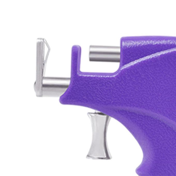 Ear  Tool Kit Stainless Steel Earring Pericings Gun Set Purple