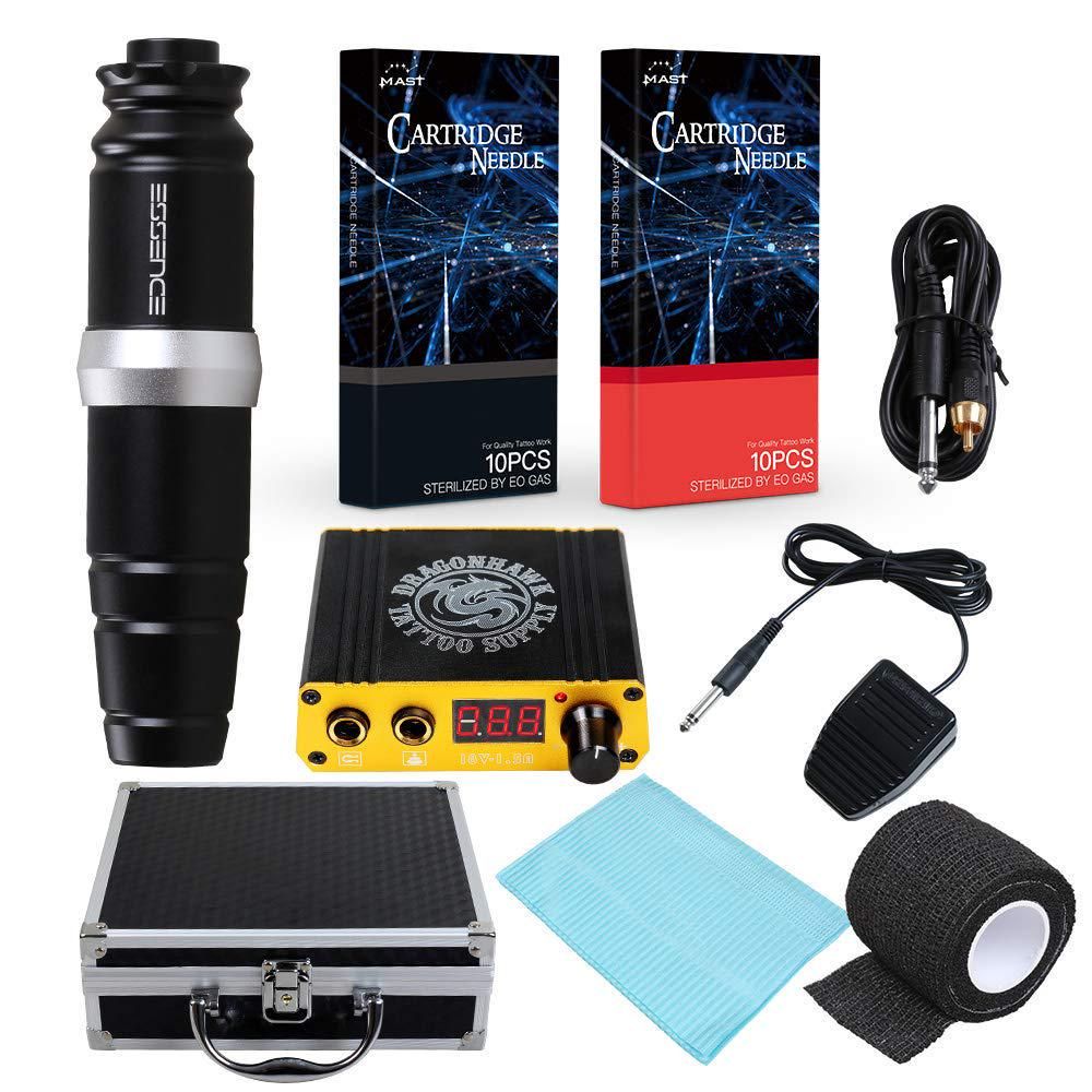 Tattoo Pen Kit Rotary Tattoo Machine Pen RCA Cord Power Supply Cartridge Tattoo Needles