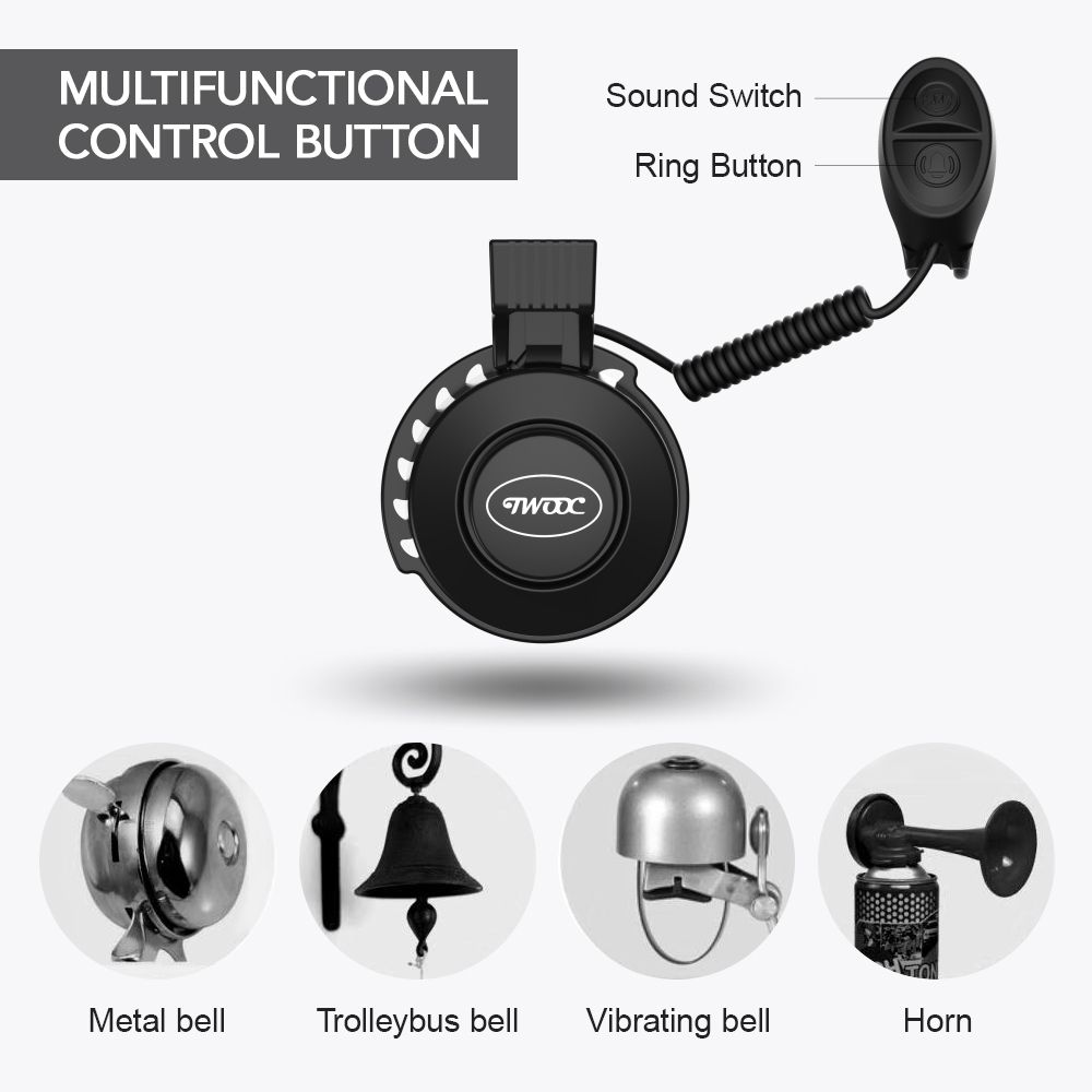 Bicycle Bell Siren Call Horn Bike Bell Adjustable Volume