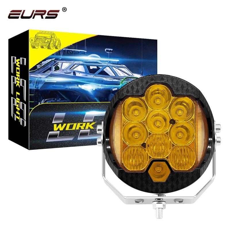 1pcs 5 Inch LED Headlight DRL Beam Wrangler 50W 5000LM For