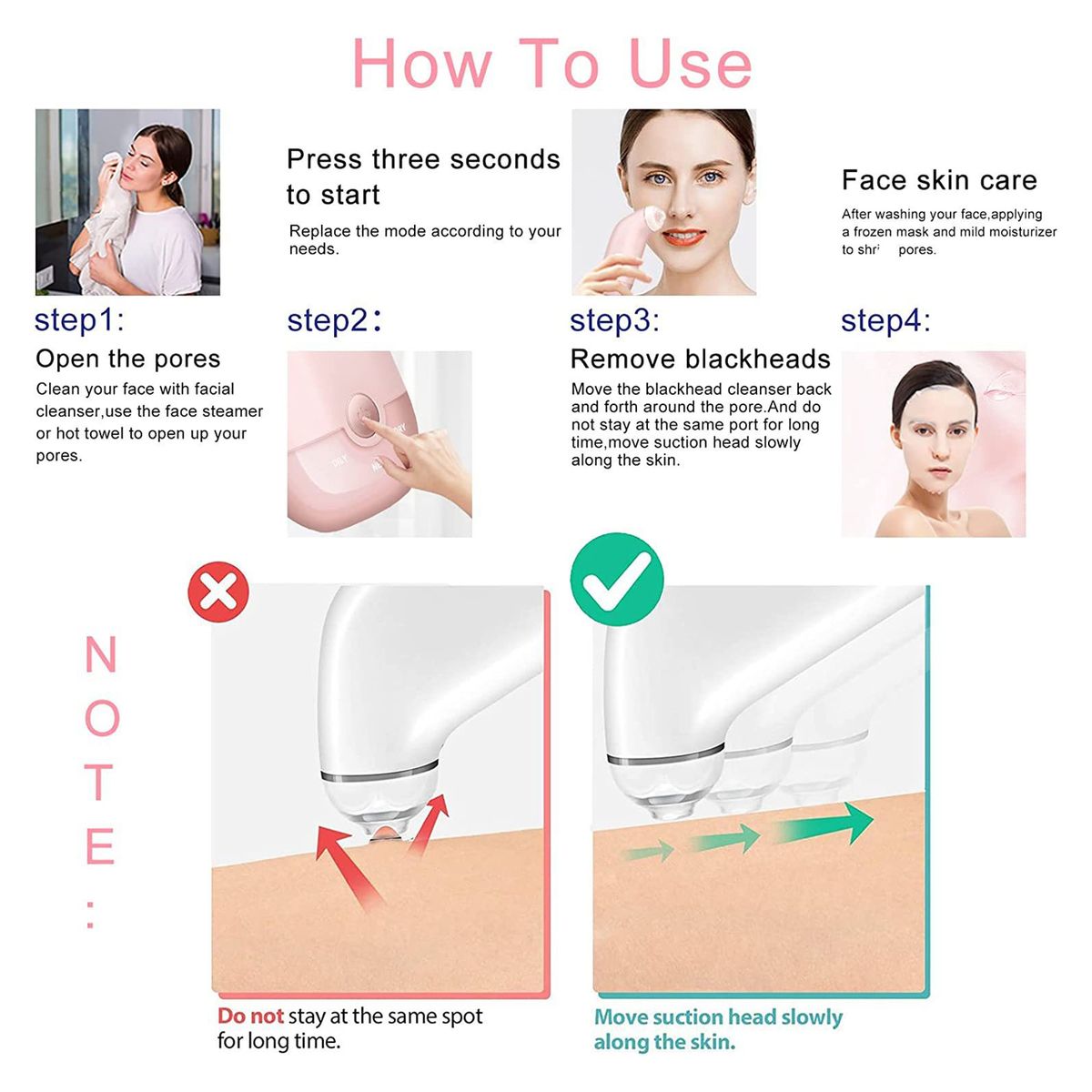 Blackhead Remover Electric Pore Cleaner Home Use Facial