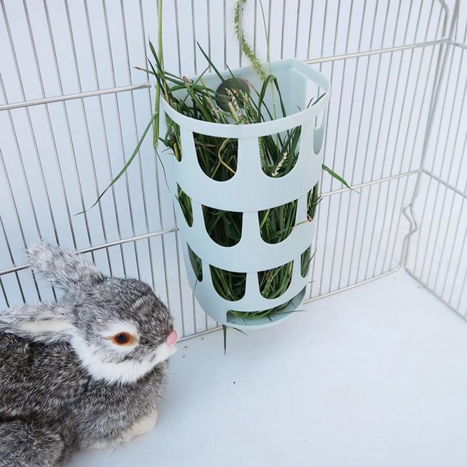Small Pet Rabbit Chinchilla Guinea Pig Cage Feeder Hay Treat Rack
