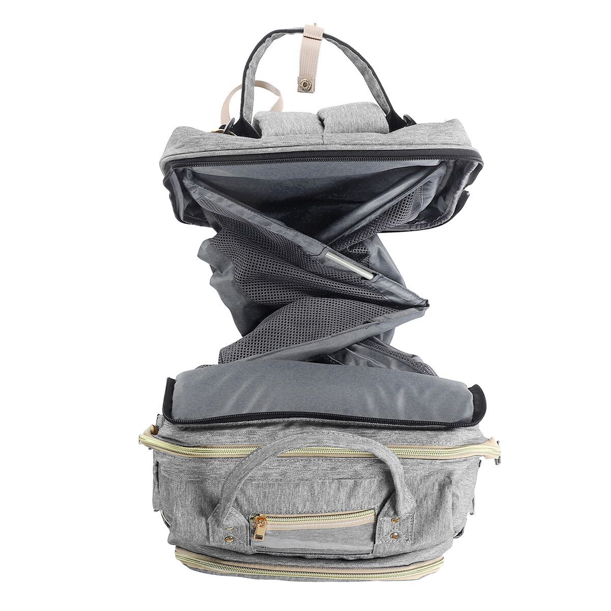 Multifunctional Foldable Baby Sleep Infant Bed Bag Travel Crib Portable Diaper Light Grey