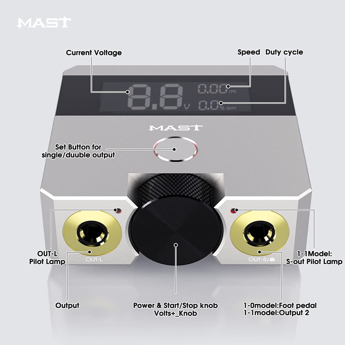 Mast Tattoo Power Supply Stable LCD Digital Tattoo Power Supply For Tattoo Machine